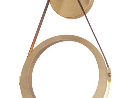 Tether 1-Light LED Wall Sconce Natural Aged Brass Online now