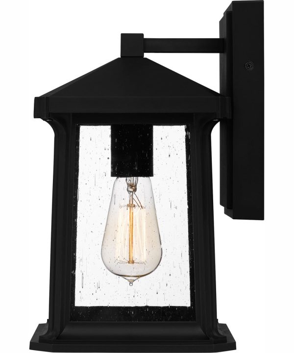 Satterfield Medium 1-light Outdoor Wall Light  Coastal Armour Matte Black For Discount