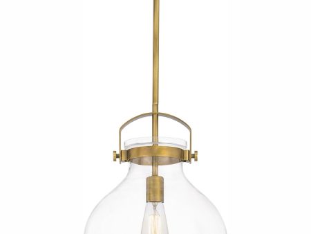 Stella Small 1-light Mini Pendant Weathered Brass Cheap