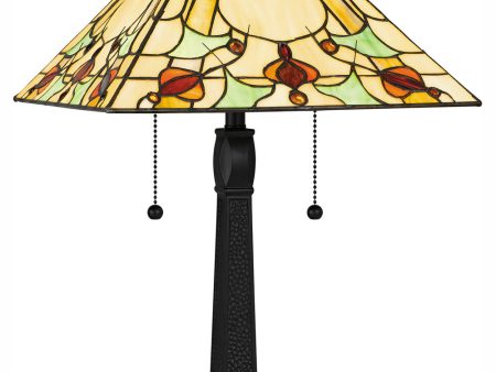 Tiffany Small 2-light Table Lamp Matte Black Sale