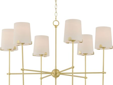 Huntington 6-Light Chandelier Satin Brass Sale