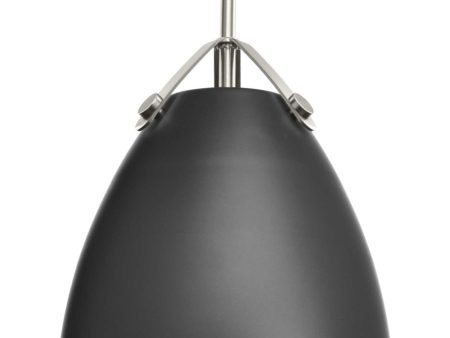 Tre 1-Light Metal Shade Coastal Pendant Light Graphite Hot on Sale