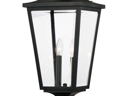 Sutton Place VX 2-Light Outdoor Post Lantern Black Hot on Sale