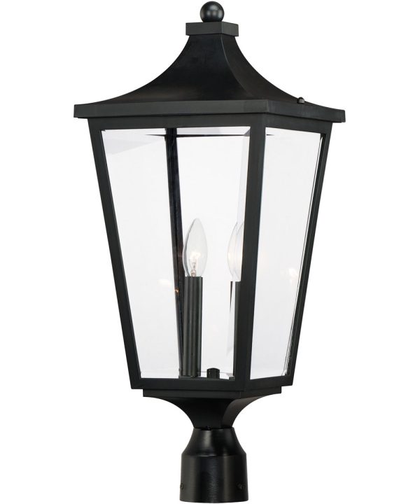 Sutton Place VX 2-Light Outdoor Post Lantern Black Hot on Sale