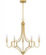 Mabel 5-light Chandelier Light Gold Fashion