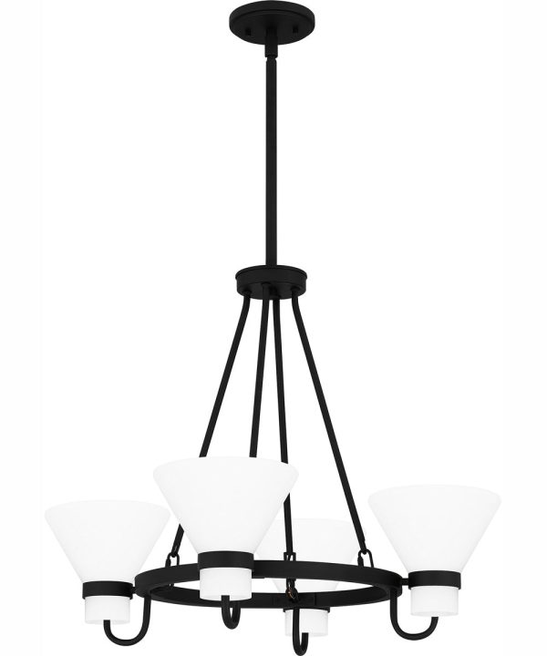 Marigold 4-light Chandelier Earth Black For Discount