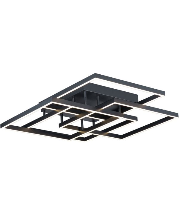 Traverse LED Flush Wall Mount Black Supply