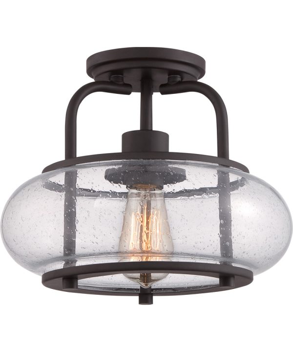 Trilogy Small 1-light Semi Flush Mount Old Bronze Online now