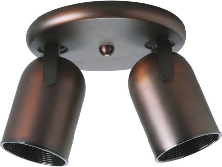 2-Light Multi Directional Roundback Wall Ceiling Fixture Urban Bronze For Discount