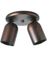 2-Light Multi Directional Roundback Wall Ceiling Fixture Urban Bronze For Discount