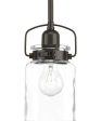 Calhoun 1-Light Clear Glass Farmhouse Mini-Pendant Light Antique Bronze on Sale