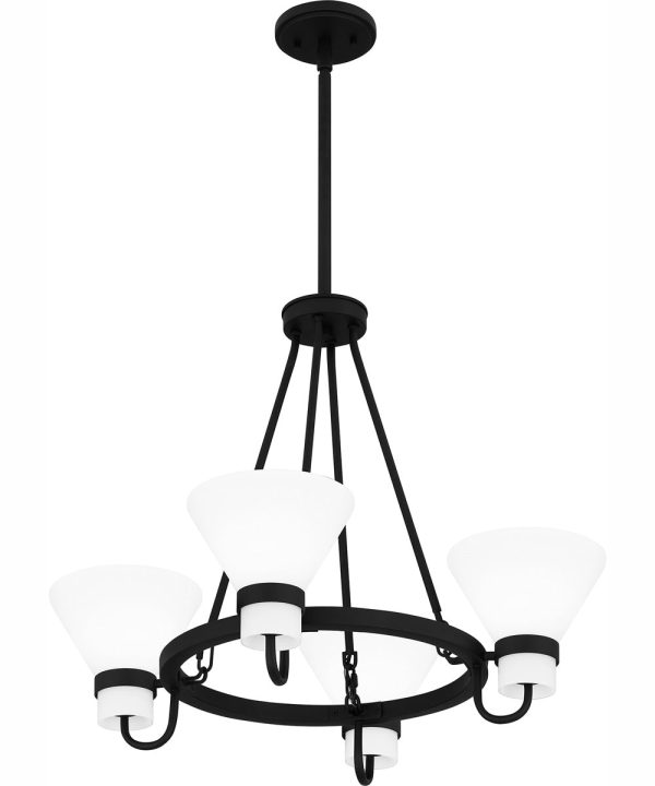 Marigold 4-light Chandelier Earth Black For Discount