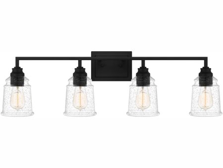 McIntire Extra Large 4-light Bath Light Matte Black For Sale