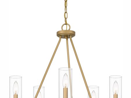 Kelleher 5-light Chandelier Nouveau Painted Weathered Brass Online Sale