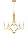 Mabel 5-light Chandelier Light Gold Fashion