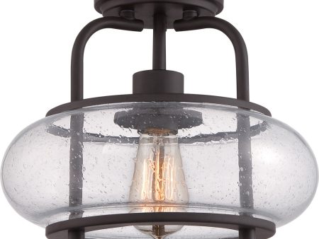 Trilogy Small 1-light Semi Flush Mount Old Bronze Online now