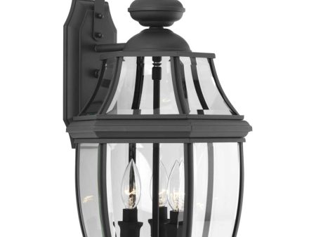 New Haven 3-Light Large Wall Lantern Textured Black Cheap