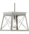 Briarwood 1-Light Galvanized Bleached Oak Farmhouse Style Hanging Mini-Pendant Light Galvanized Finish Sale