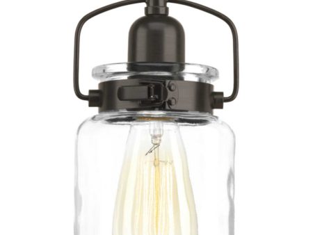 Calhoun 1-Light Clear Glass Farmhouse Mini-Pendant Light Antique Bronze on Sale