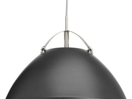 Tre 1-Light Metal Shade Coastal Pendant Light Graphite Fashion