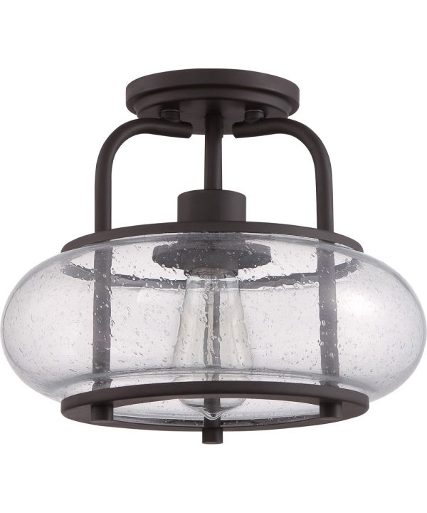 Trilogy Small 1-light Semi Flush Mount Old Bronze Online now