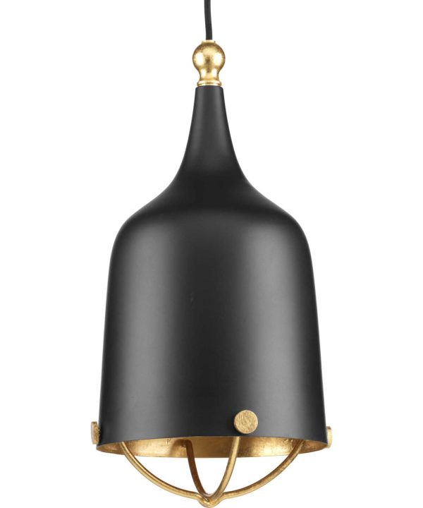 Era 1-Light Gold Global Pendant Light Matte Black Supply