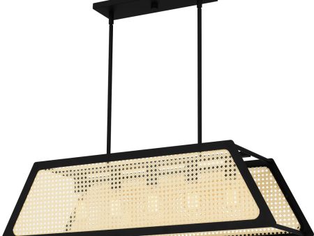 Syrah Medium 5-light Island Light Matte Black Discount