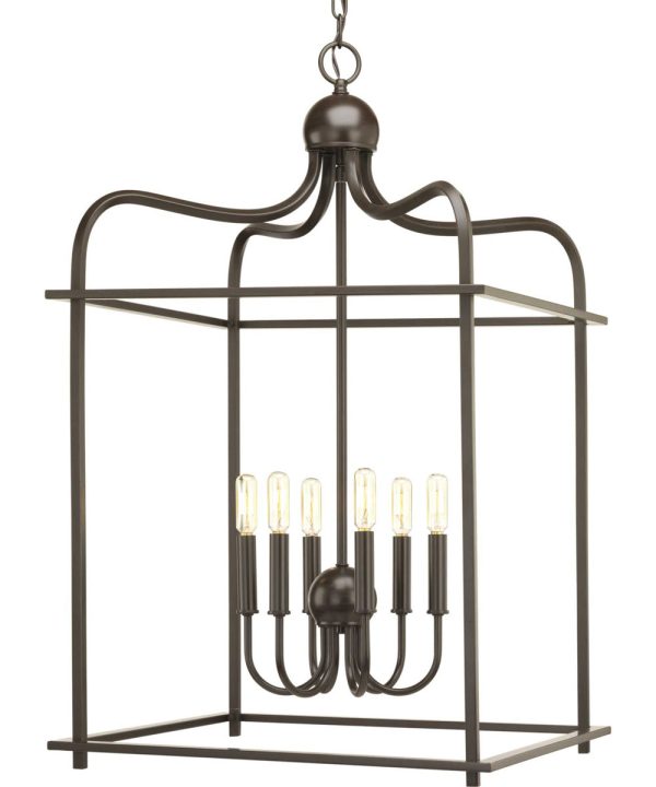 Assembly Hall 6-Light Coastal Pendant Light Antique Bronze on Sale