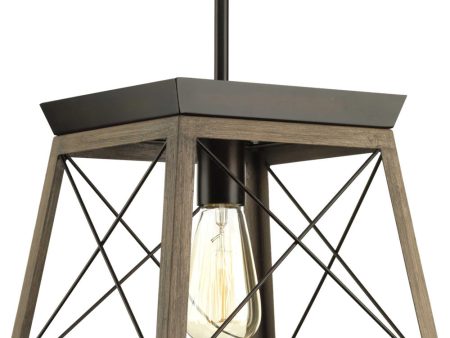 Briarwood 1-Light Coastal Mini-Pendant Light Antique Bronze For Cheap