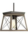 Briarwood 1-Light Coastal Mini-Pendant Light Antique Bronze For Cheap