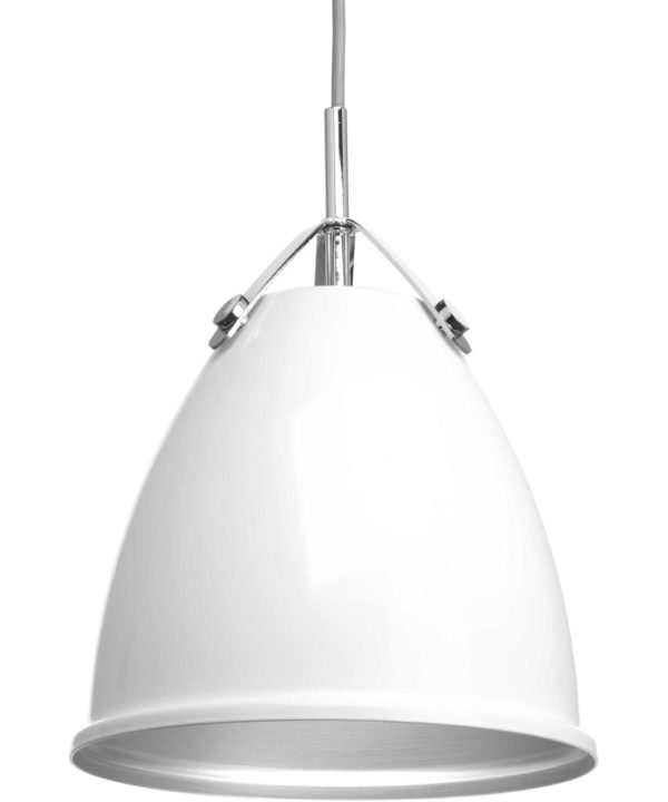 Tre 1-Light Metal Shade Coastal Pendant Light White Online Hot Sale