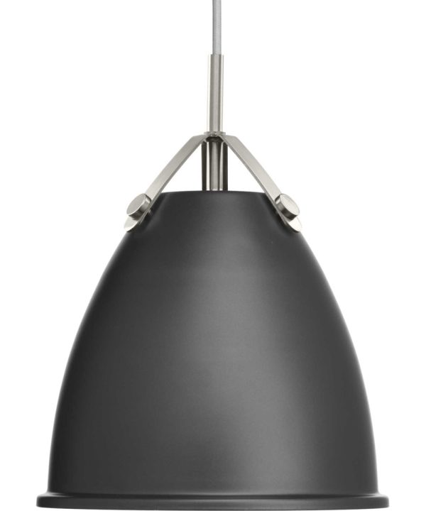 Tre 1-Light Metal Shade Coastal Pendant Light Graphite Hot on Sale