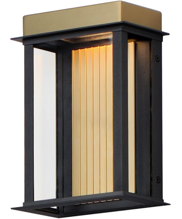 Rincon Small LED Outdoor Sconce Black   Gold Online Sale