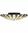 Tiffany Large 2-light Flush Mount Matte Black Fashion