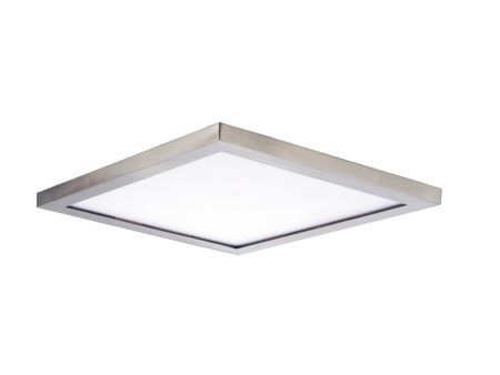 Wafer 15 inch SQ LED Surface Mount 3000K Satin Nickel on Sale