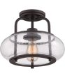 Trilogy Small 1-light Semi Flush Mount Old Bronze Online now