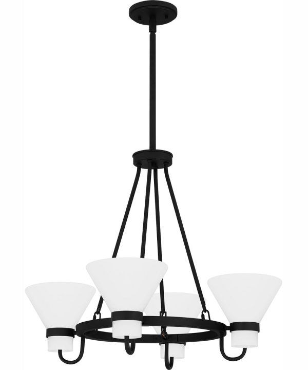 Marigold 4-light Chandelier Earth Black For Discount