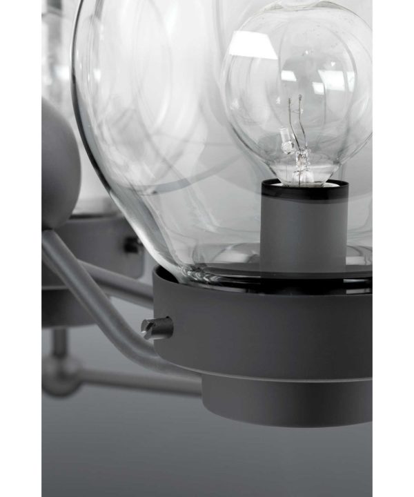 Spatial 4-Light Global Pendant Light Matte Black For Sale