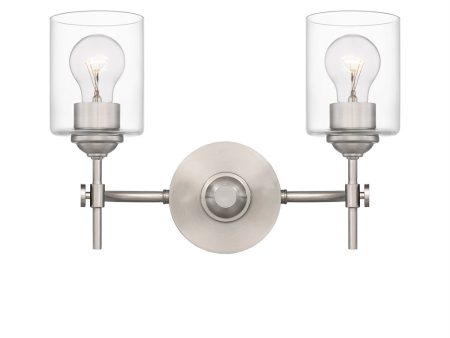 Aria Medium 2-light Bath Light Brushed Nickel Fashion