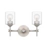 Aria Medium 2-light Bath Light Brushed Nickel Fashion