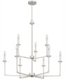 Prescott 9-light Chandelier Brushed Nickel Discount