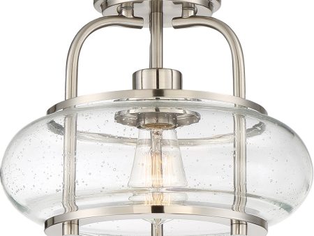 Trilogy Small 1-light Semi Flush Mount Brushed Nickel Discount