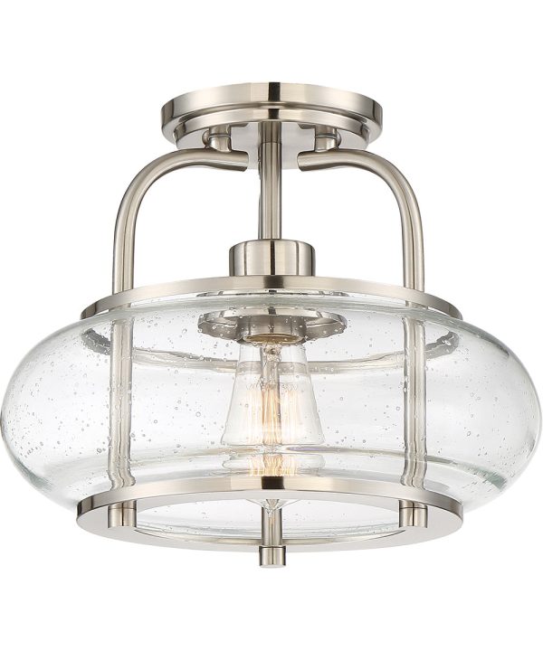 Trilogy Small 1-light Semi Flush Mount Brushed Nickel Discount