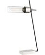 Tomlin 1-Light Table Lamp Chrome Black Clear Glass Online