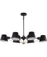 Baxter 6-Light Chandelier Black   Burnished Brass Discount