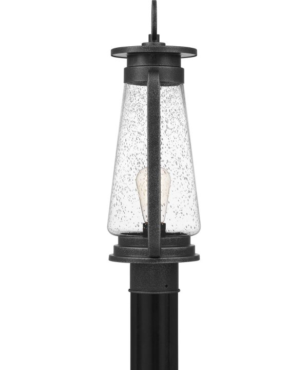 Sutton Large 1-light Outdoor Post Light Speckled Black Online now