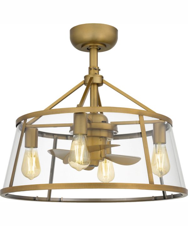 Barlow 4-light Fandelier Weathered Brass Fashion