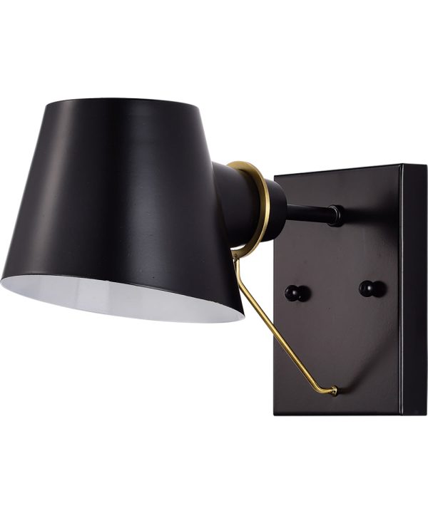 Baxter 1-Light Vanity & Wall Black   Burnished Brass on Sale