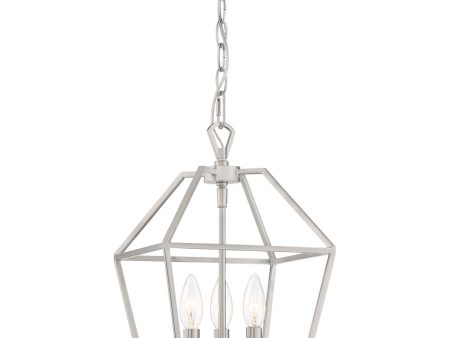 Aviary 3-light Pendant Brushed Nickel Hot on Sale