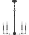 Abner 5-light Chandelier Matte Black on Sale